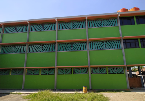 gambar gedung asrama putri tampak samping 